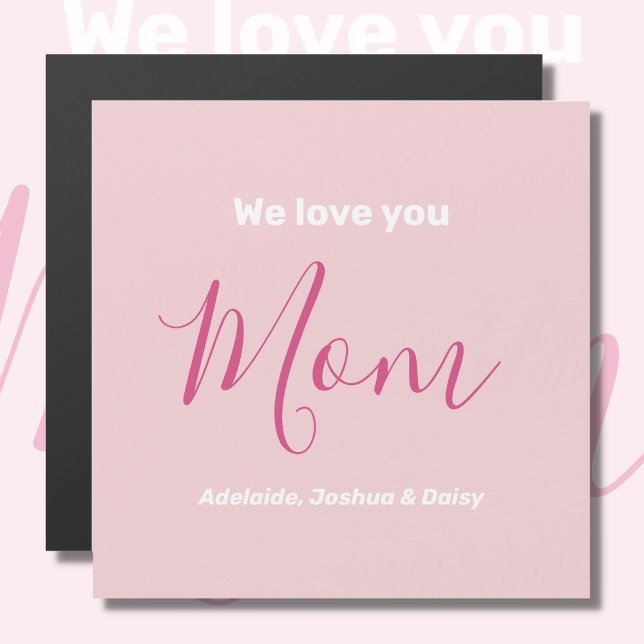 Vi Kärlek dig Mamma Rosa-minimalistiskt magnetkort (Skapare uppladdad)