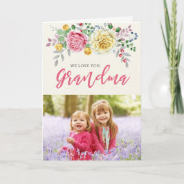 Vi Kärlek dig, mormor | Fotohälsningskort Kort