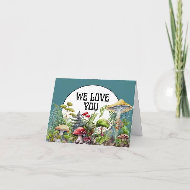 Vi Kärlek dig så MUSH Card Tack Kort (Framsida)