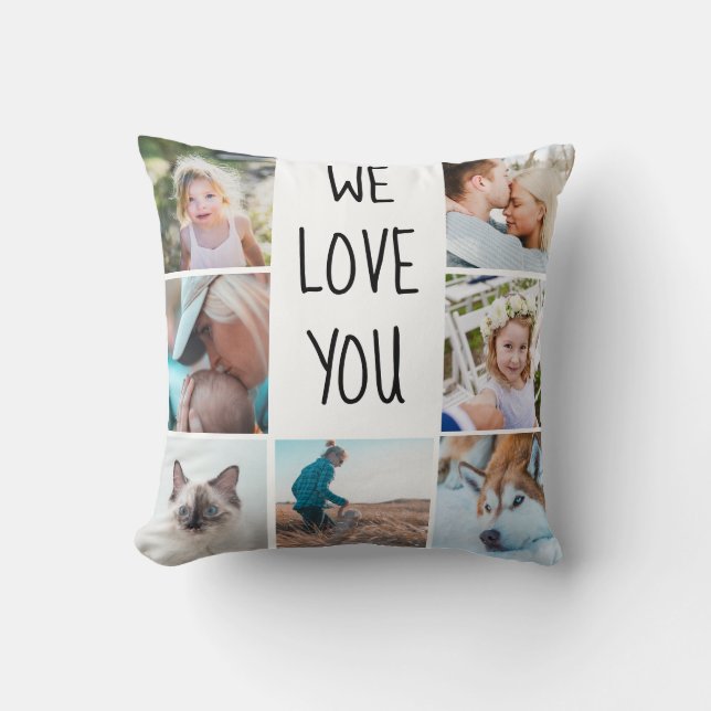 Vi kärlek dig | Unik Anpassningsbar Instagram Phot Kudde (Framsida)