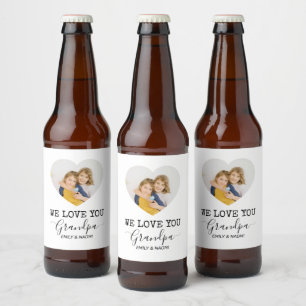Vi Kärlek, din morfar Anpassningsbar Beer Flaska Ölflaska Etikett