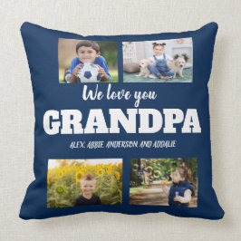 Vi Kärlek, din morfar, blått 4-fotomaket Kudde