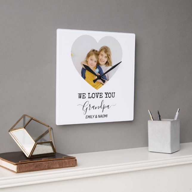 Vi Kärlek, din morfar | Personligens väggklocka (Kontor)