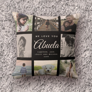Vi Kärlek du Abuela Mors dag Photo Collage Kudde