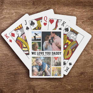 VI KÄRLEK DU DADDY Family Photo Collage Coola Tren Casinokort