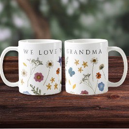 VI KÄRLEK DU GRADNMA Mors dag Wildblommor Kaffemugg