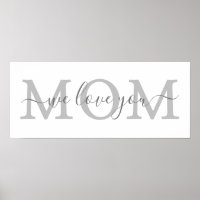 Vi kärlek du mamma mor-minimalisthem poster