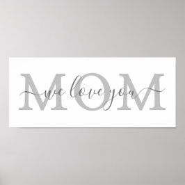 Vi kärlek du mamma mor-minimalisthem poster