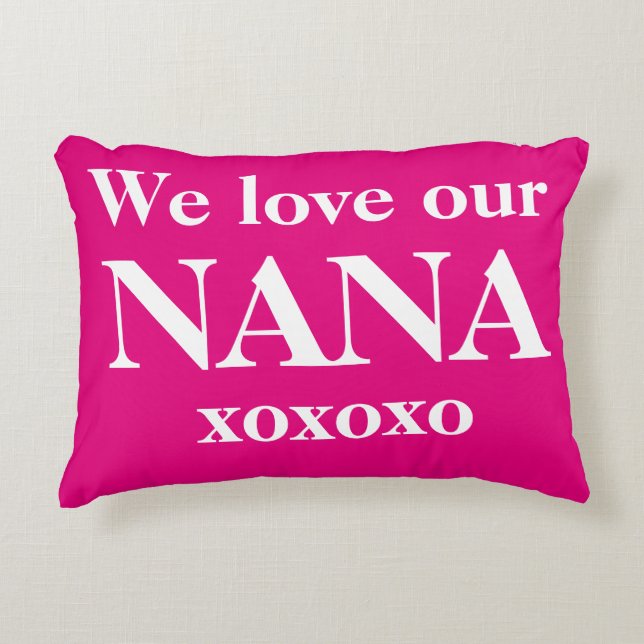 Vi Kärlek du Nana Cute Modern farmor Pillow Prydnadskudde (Framsidan)