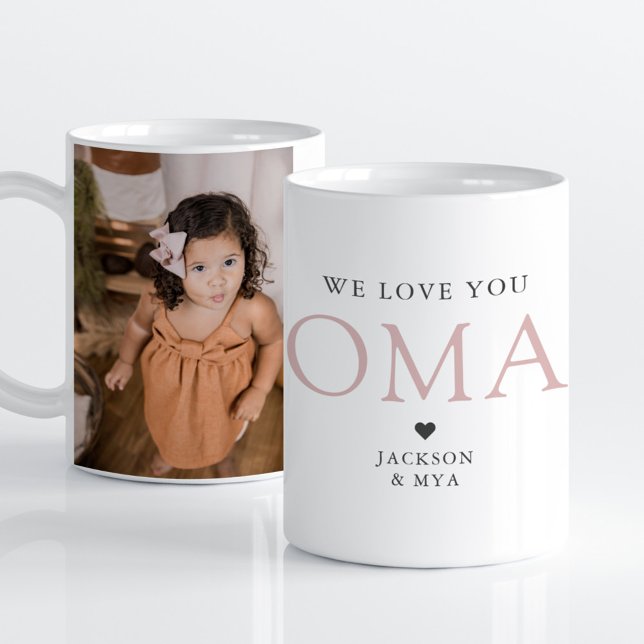 Vi Kärlek du Oma Elegant Photo Mugg (Skapare uppladdad)