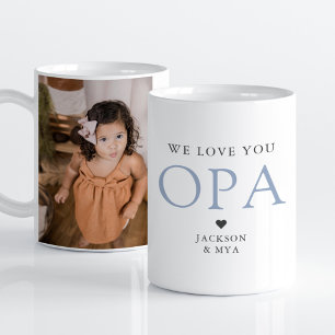 Vi Kärlek du Opa Elegant Photo Mugg