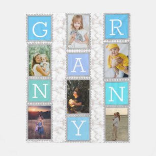 Vi Kärlek er Granny 6 sex Foto Collage Grandma Fleecefilt