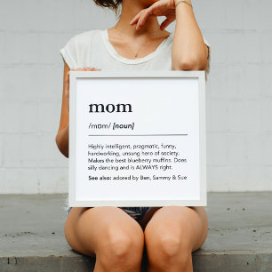 Vi Kärlek er Mamma-definition Poster Mors dag Gift