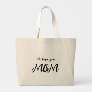 Vi kärlek er mamma l Cute modern calligraphy Jumbo Tygkasse