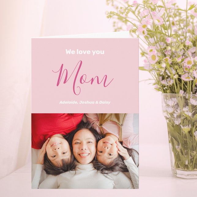 Vi Kärlek er Mamma-minimalistiskt foto Kort (Skapare uppladdad)