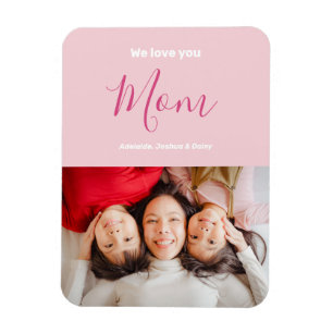 Vi Kärlek er Mamma-minimalistiskt foto Magnet
