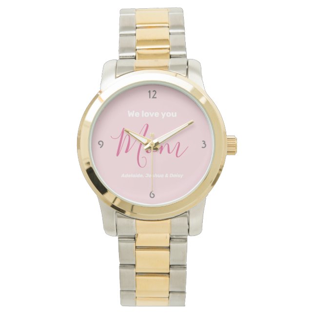 Vi Kärlek er Mamma Rosa minimalist Armbandsur (Framsida)