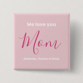 Vi Kärlek er Mamma Rosa minimalist Knapp