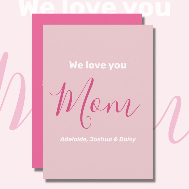 Vi Kärlek er Mamma Rosa minimalist Kort (Skapare uppladdad)