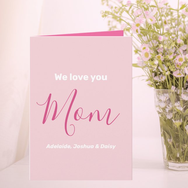 Vi Kärlek er Mamma Rosa minimalist Kort (Skapare uppladdad)