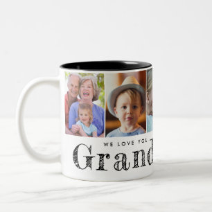 Vi kärlek er mormor morbarn foton Två-Tonad mugg