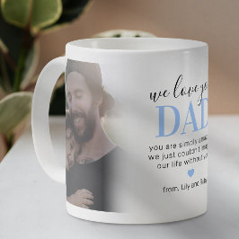 Vi Kärlek er Pappa 2 fotokaffe Mugg