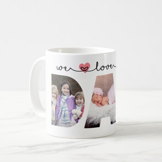 Vi Kärlek er Pappa| Foto från Fars dag Kaffemugg (Framsida vänster)