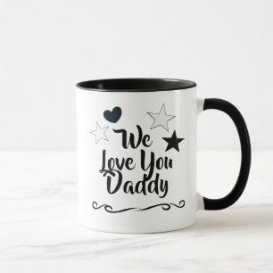 Vi Kärlek er pappa, Personlig Kids Namn Mugg