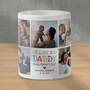 Vi Kärlek er pappa Photo Collage Coffee Mugg