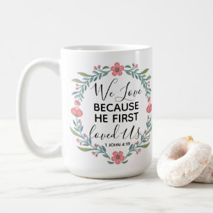 Vi Kärlek för att han först älskade oss Kaffemugg