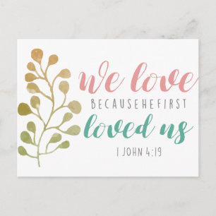Vi Kärlek för BIBLE VERSE POSTCARD Vykort