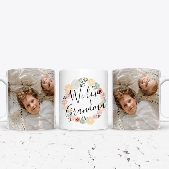 Vi Kärlek Grandma Anpassningsbar Photo Mugg (Skapare uppladdad)
