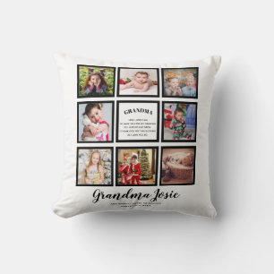 Vi Kärlek Grandma Photo Collage Anpassningsbar Bra Kudde