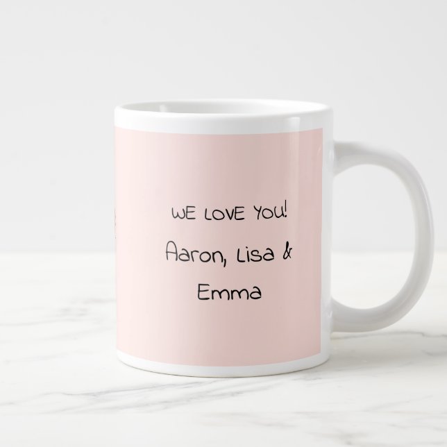 Vi Kärlek Granny, Anpassningsbar Grandma Gift, Spe Jumbo Mugg (Höger)