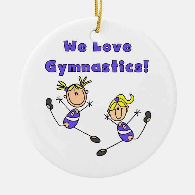 Vi Kärlek Gymnastics Julgransprydnad Keramik (Framsidan)
