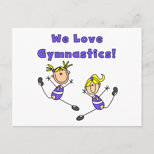 Vi Kärlek Gymnastics Tshirts och Gifts Vykort (Framsida)