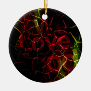 Vi kärlek julgransprydnad keramik