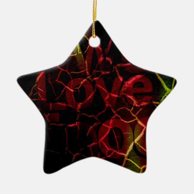 Vi kärlek julgransprydnad keramik (Framsidan)