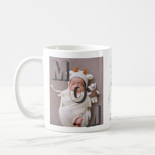 Vi Kärlek, Mamma! Anpassningsbar 2-fotokollage Mug Kaffemugg (Vänster)