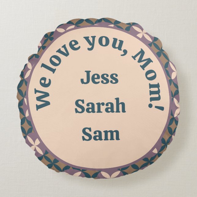 Vi kärlek, Mamma! Rund Kudde (Framsidan)