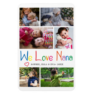 Vi Kärlek Nana Fotokollage Magnet