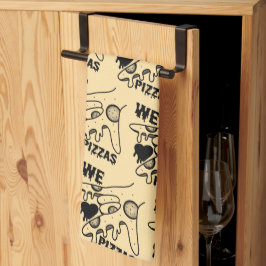 Vi Kärlek Pizzas - Pizza Kärlek - ASL ILY Obsessio Kökshandduk