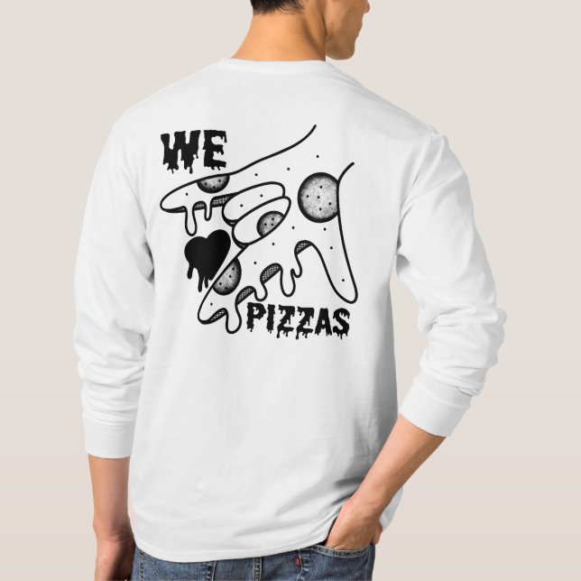 Vi Kärlek Pizzas - Pizza Kärlek - ASL ILY Obsessio T Shirt (Baksida)