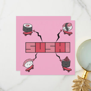 Vi Kärlek Sushi - Sushi Kärlek - ASL ILY Obsession Tack Kort