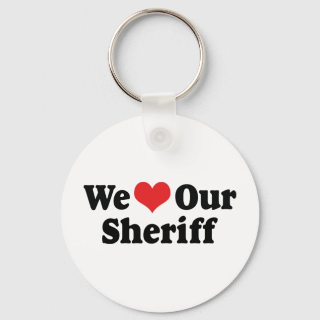 Vi Kärlek vår sheriff Keychain Nyckelring (Framsida)