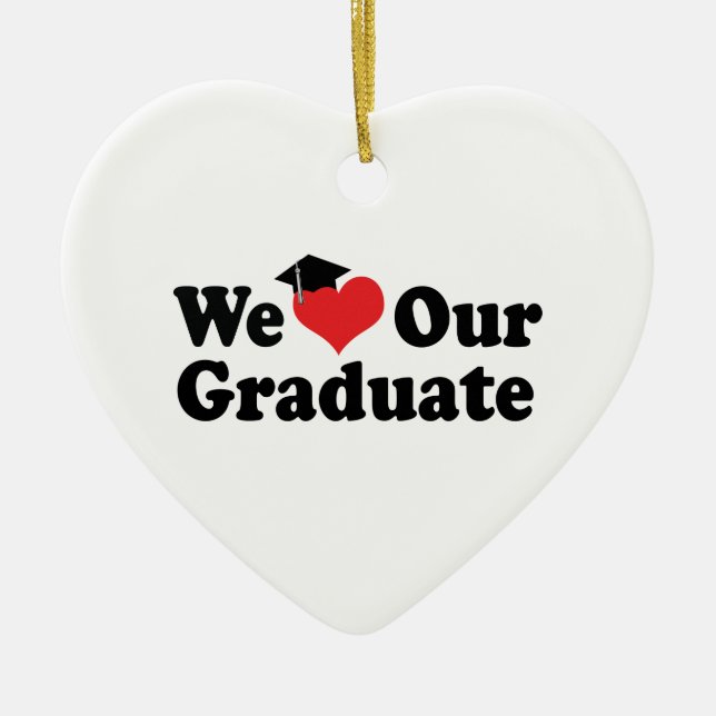 Vi Kärlek vår Student-prydnad Julgransprydnad Keramik (Framsidan)