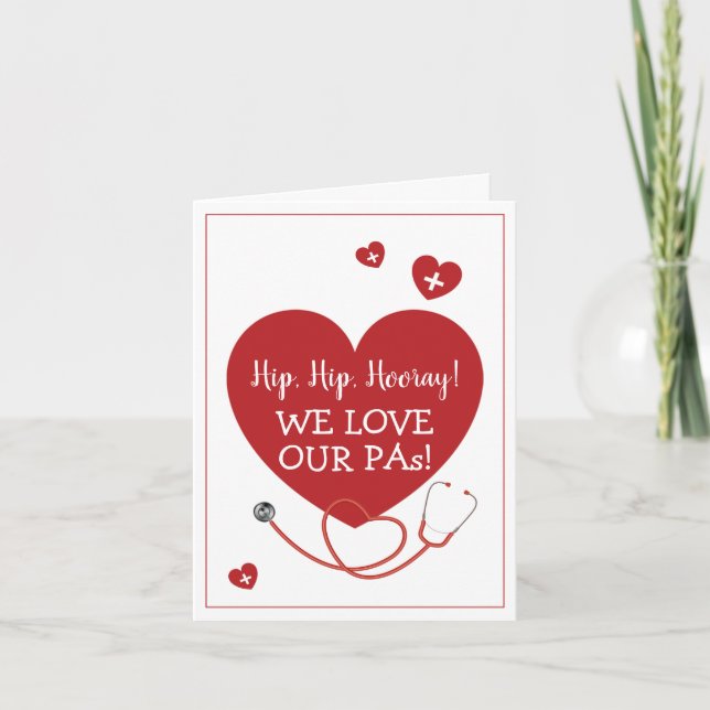 Vi Kärlek våra läkare Assistant Kort (Framsida)