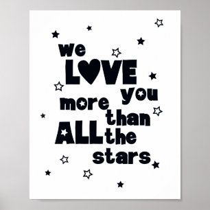 Vi Kärlek You Black and White Scandi Inspirational Poster