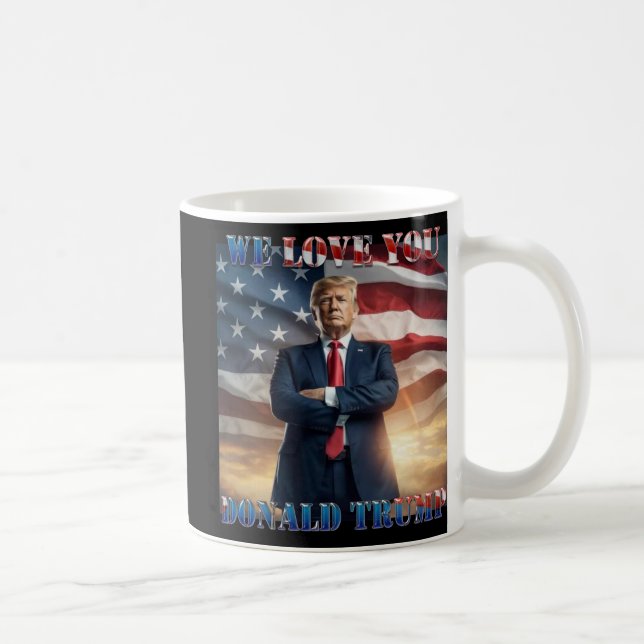 Vi Kärlek You Donald Trump Kaffemugg (Höger)