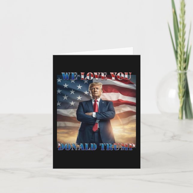 Vi Kärlek You Donald Trump Kort (Framsida)